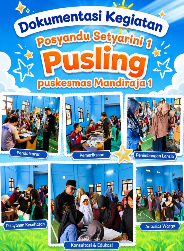 Kegiatan Posyandu Setyarini 1 dan Pusling Puskesmas Mandiraja 1